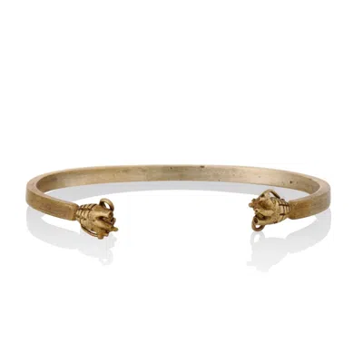 Cartography Men's Silver Anatomical Heart Grenade - Cuff In Brass