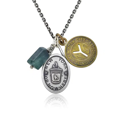 Cartography Men's Silver / Gold / Green Fairy Tale Of New York - Original Subway Token With Coffee Cup And Emera