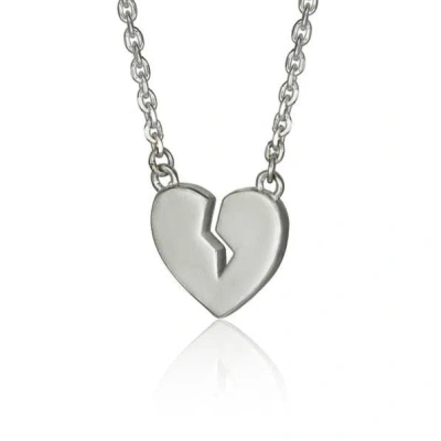 Cartography Men's Stronger - Broken Heart Necklace In Sterling Silver