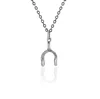 Cartography Men's Wishbone - Necklace In Sterling Silver