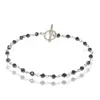 Cartography Women's Black / Silver Wrecking Ball - Black Diamond Faceted Beaded Bracelet With Sterling Silver Ch In Multi