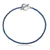 Cartography Women's Blue / Silver Joni - Blue Sapphire Faceted Beaded Bracelet In Multi
