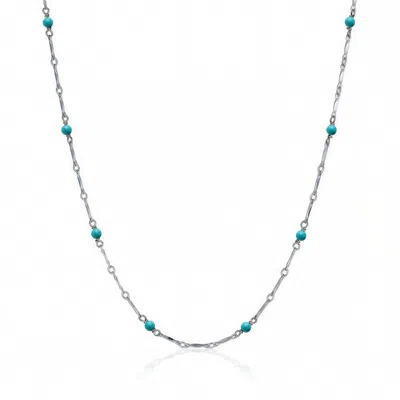 Cartography Women's Blue / Silver Mykonos - Satellites Of Turquoise Bead Necklace In Blue/silver