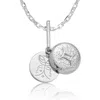 Cartography Women's Gemini Zodiac Locket Necklace In Sterling Silver In Silver