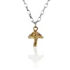 Cartography Women's Gold / Grey / Silver Grace - Playful Mushroom Necklace In Brass And Sterling Silver