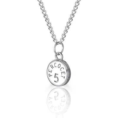 Cartography Women's Goodshit - Percocet Pill Necklace In Sterling Silver