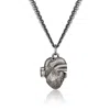 Cartography Women's Grey / Silver Stephen: B Is For Boo Heart Locket - Anatomical Heart Necklace In Sterling Sil In Gray