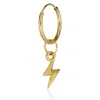 Cartography Women's Lil Bowie - Solid Gold Lightening Bolt Earring Hoop In Gold