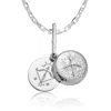 Cartography Women's Sagittarius Zodiac Locket Necklace In Sterling Silver In Silver