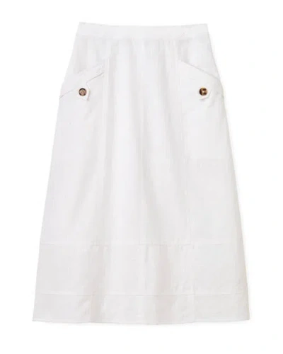Cartolina Alice Linen Skirt In White