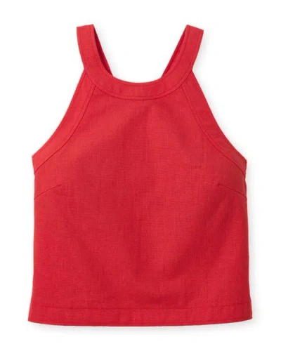 Cartolina Brant Linen Tank In Red
