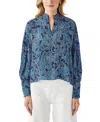 Cartolina Carina Blouse In Blue San Lorenzo Paisley