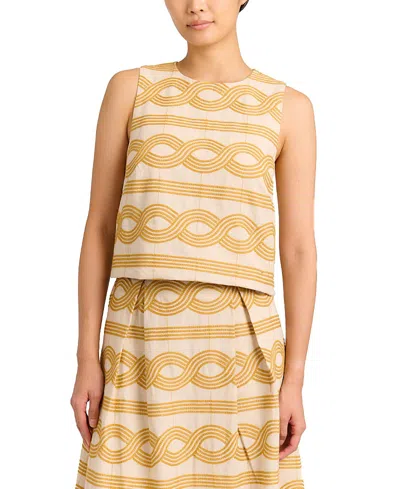 Cartolina Celeste Top In Yellow