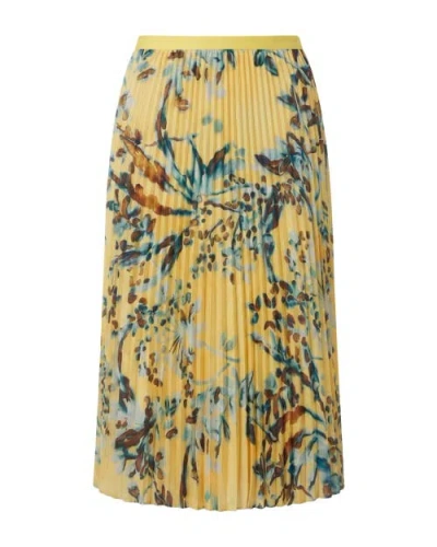 Cartolina Claudia Print Pleated Midi Skirt In Lake Bluff Floral
