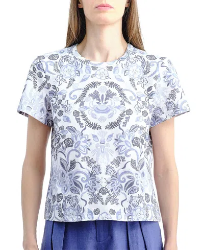 Cartolina Dylan Printed Cotton Tee In Multi