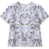 Cartolina Dylan Printed Tee In Blue