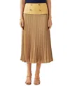 Cartolina Estelle Skirt In Camel Stripe