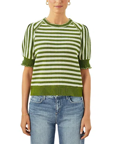 Cartolina Fallon Top In Ivy Stripe