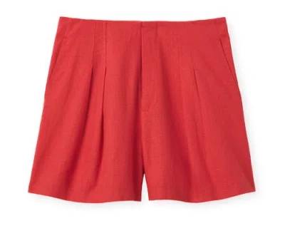 Cartolina Frankie Linen Shorts In Red