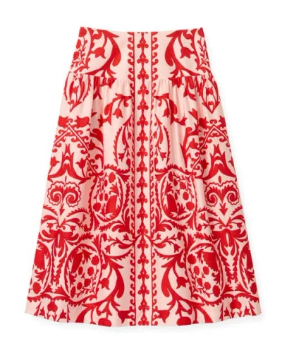 Cartolina Georgia Printed Midi Skirt In Animal Print