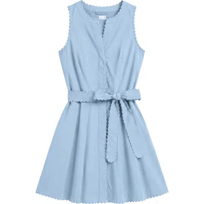 Cartolina Hadley Cotton Poplin Romper In Light Blue