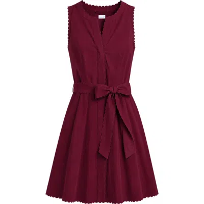 Cartolina Hadley Cotton Poplin Romper In Maroon