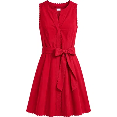 Cartolina Hadley Cotton Poplin Romper In Red