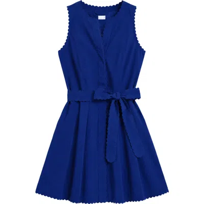 Cartolina Hadley Cotton Poplin Romper In Royal Blue