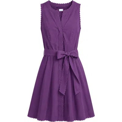 Cartolina Hadley Cotton Poplin Romper In Royal Purple