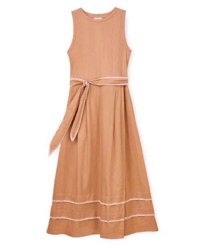 Cartolina Isadora Midi Dress In Neutral