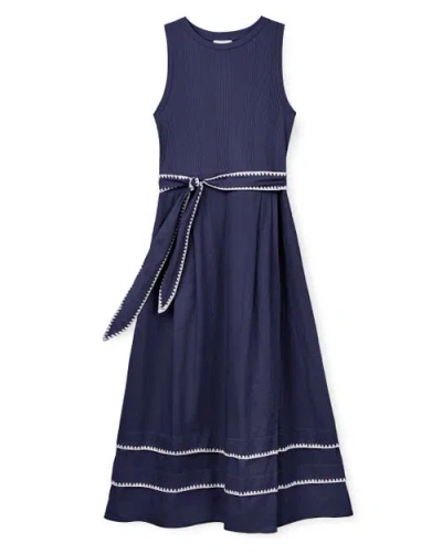 Cartolina Isadora Midi Dress In Blue
