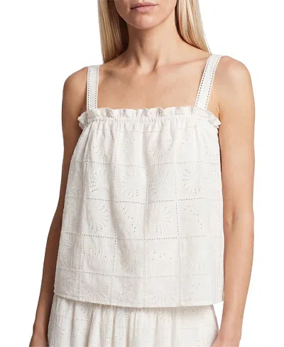 Cartolina Leah Eyelet Tank In Soft White