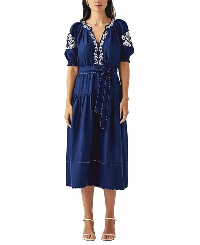 Cartolina Lisette Dress In Navy