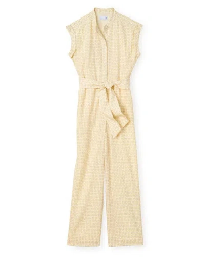 Cartolina Marin Linen Jumpsuit In Yellow