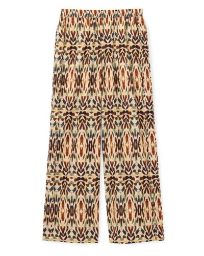 Cartolina Mia Wide-leg Cotton Pant In Multi