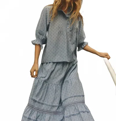 Cartolina Nantucket Afina Top In Mediterranean Blue