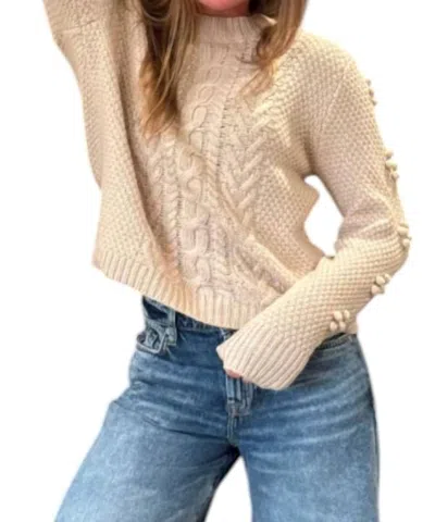 Cartolina Nantucket Amie Sweater In Irish Cream In Multi