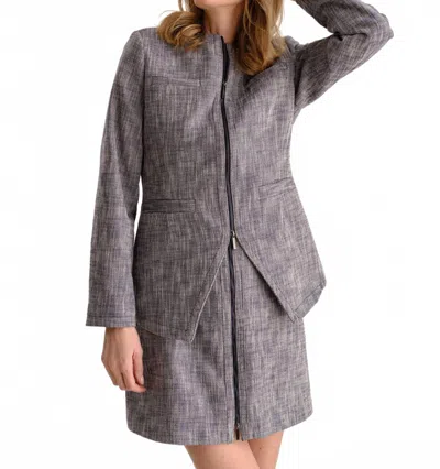 Cartolina Nantucket Anson Two-way Jacket In Navy In Gray
