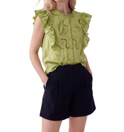 Cartolina Nantucket Ashe Top In Chartreuse In Green