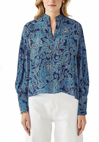 Cartolina Nantucket Carina Blouse In Blue