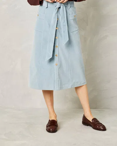 Cartolina Nantucket Colette Skirt In Mineral Blue In Multi