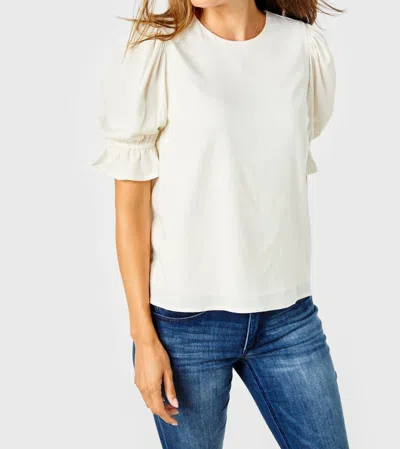 Cartolina Nantucket Connie Anne Top In Gardenia In White