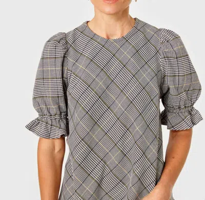 Cartolina Nantucket Connie Anne Top In Saddle Tweed In Multi