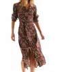 Cartolina Nantucket Crawford Midi Dress In Jackson Plum Paisley In Brown