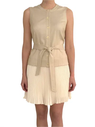 Cartolina Nantucket Emory Mini Dress In Ecru In Neutral