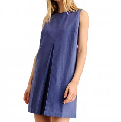 Cartolina Nantucket Fiona Shift Dress In Coastal Indigo In Blue