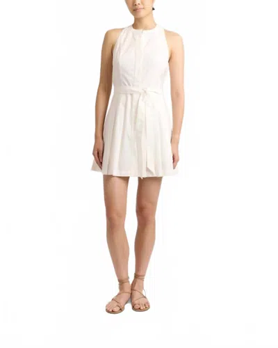 Cartolina Nantucket Hadley Pleated Romper In Bright White