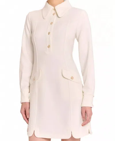 Cartolina Nantucket Hayes Dress In Ivory In Pink