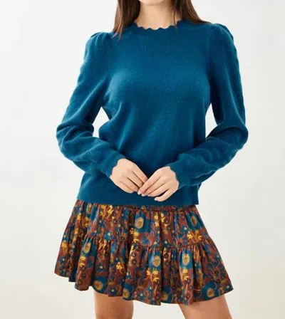 Cartolina Nantucket Kylie Mini Skirt In Yellowstone Chicory Floral In Multi