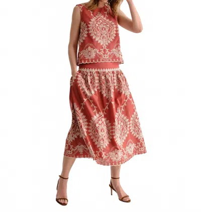 Cartolina Nantucket Linda Sleeveless Top In Saffron In Multi